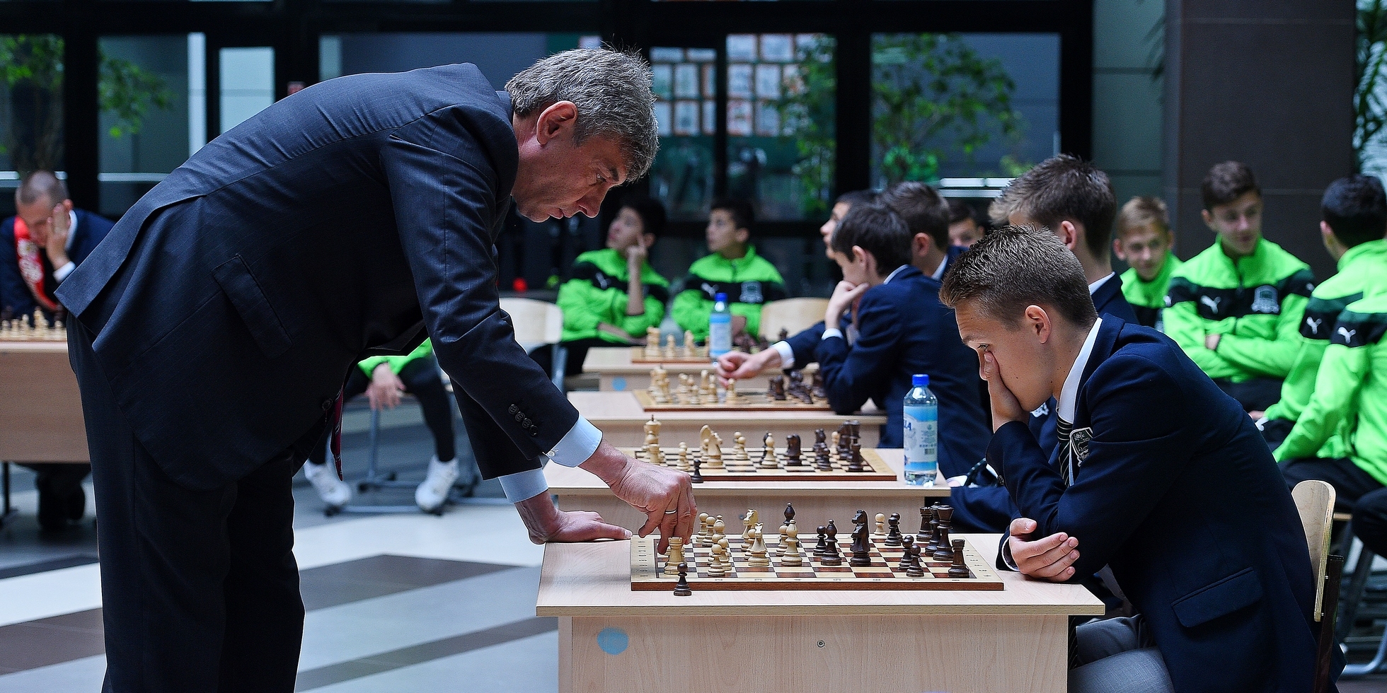Шахматисты ожидали начала турнира. Академия Галицкого в Краснодаре.